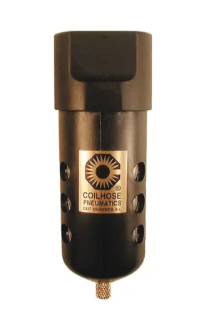 Buy Online COILHOSE PNEUMATICS 26F2-D 1/4" Port Size, 125 PSI Maximum Input Pressure, Polycarbonate Bowl Material Filter