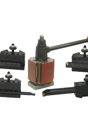 Certified DORIAN QITP25-CS 25 Wedge Type Quick Change Tool Post Set