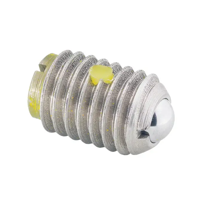 Markdown TE-CO 52918 1/2"-13 Thread Size, 3/4" Body Length, Stainless Steel Body, Stainless Steel Ball Threaded Ball Plunger