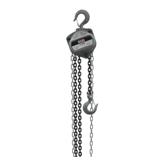 JET 101912 1 Ton Load Capacity, 20‘ Maximum Lift Distance, Manual Lift Speed Hoist Direct From Factory
