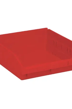 Same Day Shipping QUANTUM STORAGE SYSTEMS QSB109RD Economy Shelf Bins Type, Red Color, Plastic Material Storage Bin