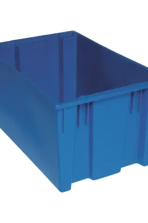 QUANTUM STORAGE SYSTEMS SNT300BL Totes Type, Blue Color, Polypropylene Material Tote Latest