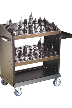Affordable HUOT 23940 90 Tool Capacity, 40 Taper, 40 Tool Style NC/CNC Adapter Tool Storage Cart