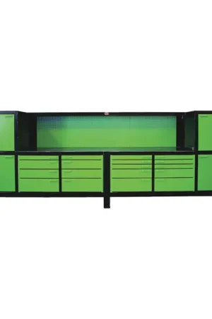 BADASS WORKBENCH 8BAYSSKL 15‘ Work Bench With Drawers Type, 181-1/2" Width, 32" Depth Stationary Work Bench / Table Clearance