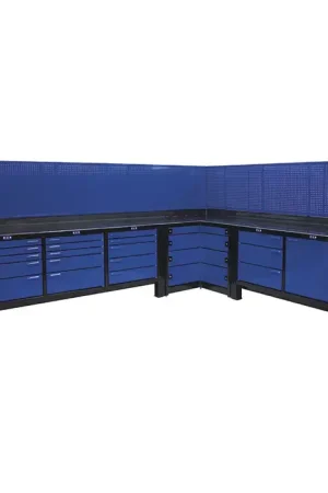 BADASS WORKBENCH ULTIMATE2X3 Corner Work Bench with Drawers Type, 272" Width, 32" Depth Stationary Work Bench / Table Final Sale