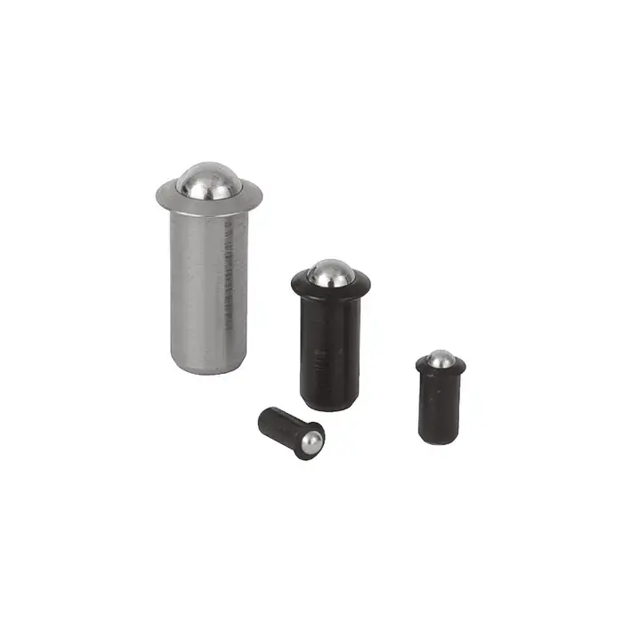 TE-CO 53714 0.044" Body Length, 0.250" Body Dia., 0.070" Max Reach, 303 Stainless Steel Body, 303 Stainless Steel Press Fit Ball Plunger Clearance