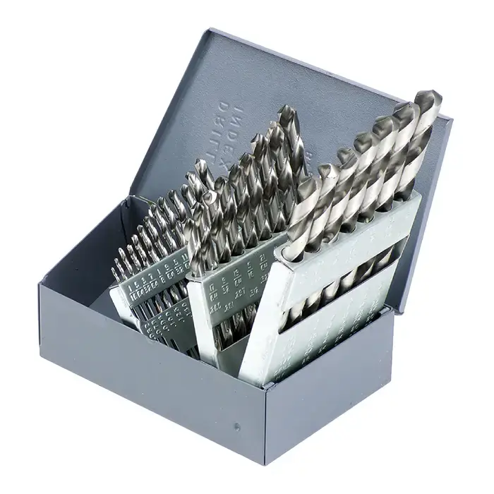 Big Sale RUSHMORE USA A37-USA 1/16" to 1/2" by 64ths 118° Bright High Speed Steel Jobbers Length Drill Set