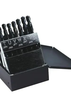 DRILLCO 200A26 A to Z 118° Black Oxide High Speed Steel Jobbers Length Drill Set One Day Deal