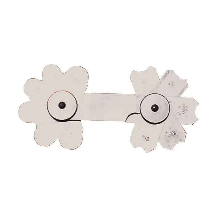 PEC 5044 17/64" - 1/2" Range, 32 No. of Leaves, Radius & Fillet Gage New Release