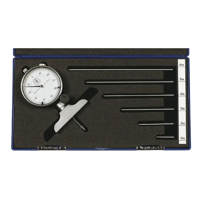 Holiday Sale TTC DDG6132 0 - 6" Range, 0-100 Reading, .001" Graduation Dial Depth Gage Micrometer