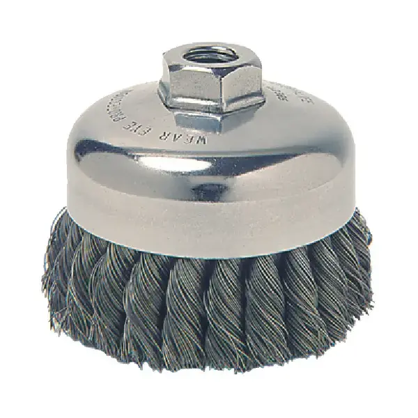 WEILER 13156 Cup Brush - 3-1/2" Brush Diameter, 5/8"-11 Arbor Hole Thread Size Weekend Sale