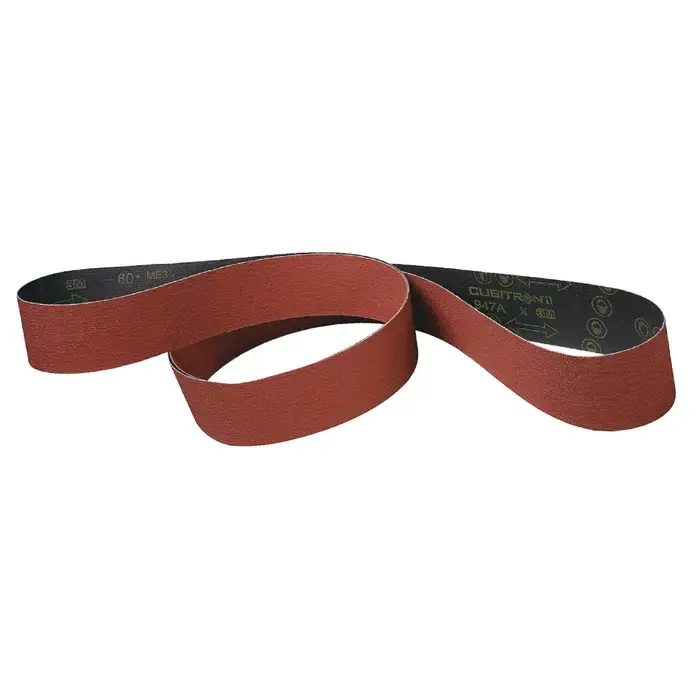 3M 7100099868 120 Grit Abrasive Belt - 1/2" Width, 24" Length Fan Favorite