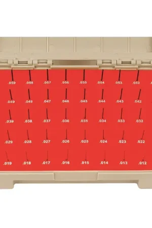 Bargain VERMONT GAGE 901100200 .011" thru .060" Range, Plus Tolerance Type, ZZ Class, 50 Piece Pin Gage Set