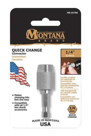 Express Delivery MONTANA BRAND MB-65780 Quick Change Type, 2-1/4" Overall Length Power Bit Connector