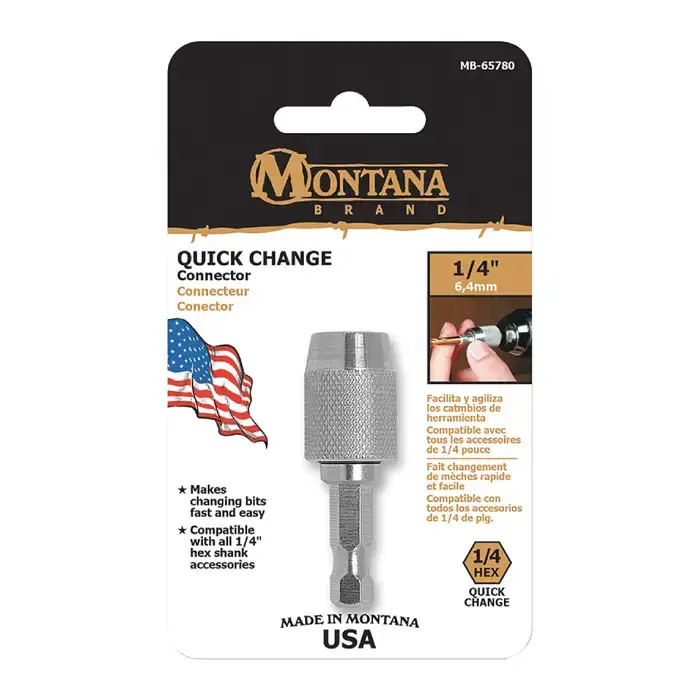 Express Delivery MONTANA BRAND MB-65780 Quick Change Type, 2-1/4" Overall Length Power Bit Connector