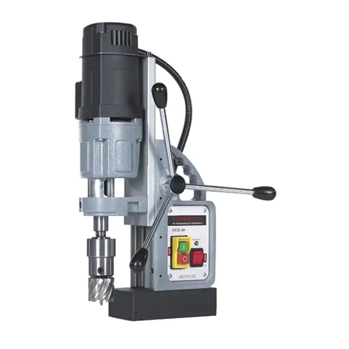 Clearance EUROBOOR ECO.50 2" Hole Capacity, 3/4" Shank Cutter Mount, 380/690 RPM Magnetic Drill Press