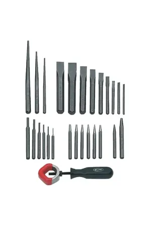 WILLIAMS PC-27 Punch & Chisel Set Type, Cold Chisel & Pin, Solid, Long Taper, Prick, Center Punches Style, 27 No. of Pieces in Set Punch & Chisel Set Weekend Sale
