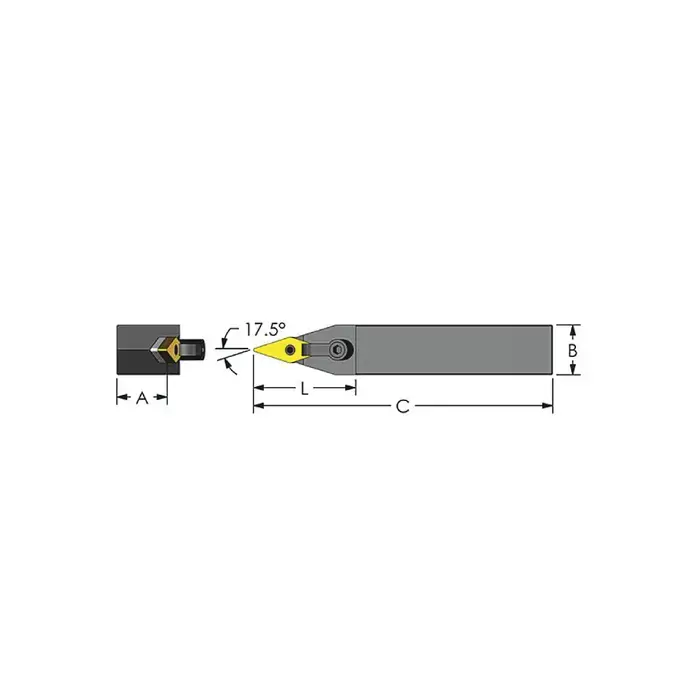 Weekend Sale ULTRA-DEX MVVNN 16-3D - MVVNN16-3D, 1.0" External Multi-Clamp Holder - Type M for VNMG33_ Inserts, Neutral
