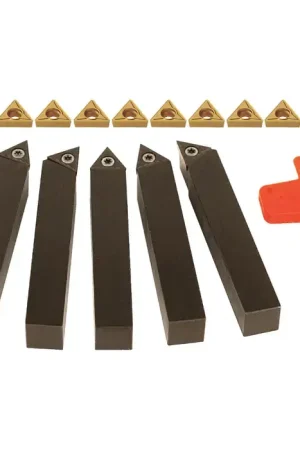 Place Order TERRA CARBIDE - 5 Piece External Turning Set with Additional Inserts / Accepts TCMT3(2.5)_ Inserts / 10 Additional (AKUMA) TCMT3(2.5)1-MP1 CT25M Inserts / 1/2" Shank