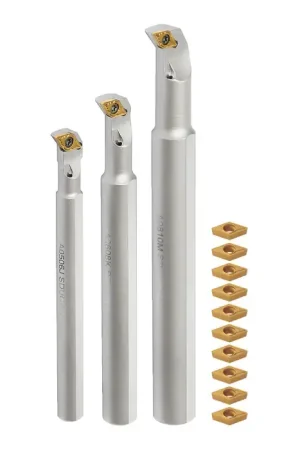 TERRA CARBIDE SDUCR-DCMT-SET-A With 10 Additional Inserts - SDUCR Multi-Holders Boring Bar Set, Right Hand Buy Direct