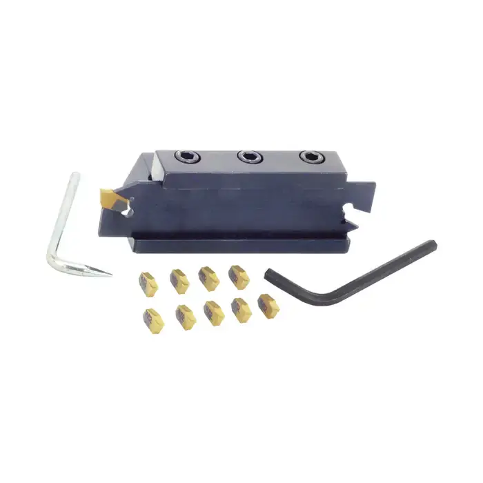 TTC PRODUCTION NCO-4 - GTN 3 Cut-Off / Parting Set with Blade, Block and Inserts, 0.120" Cutting Width, 5/8" X 5/8", Blade Height 1.024" (26mm) Free Returns