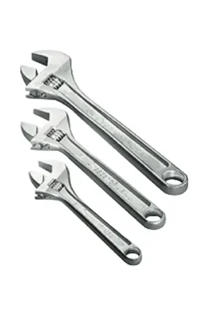 CRESCENT AC3 Chrome Adjustable Wrench Set Type, 6", 8", 10" Size, 15/16", 1-1/8", 1-5/16" Maximum Opening Adjustable Wrench Trusted Brand