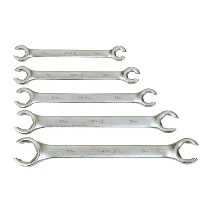 WILLIAMS 11692 5 No. of Pieces in Set, 9 - 21mm Size Range, Standard Set Type Flare Nut Wrench Set Exclusive Offer