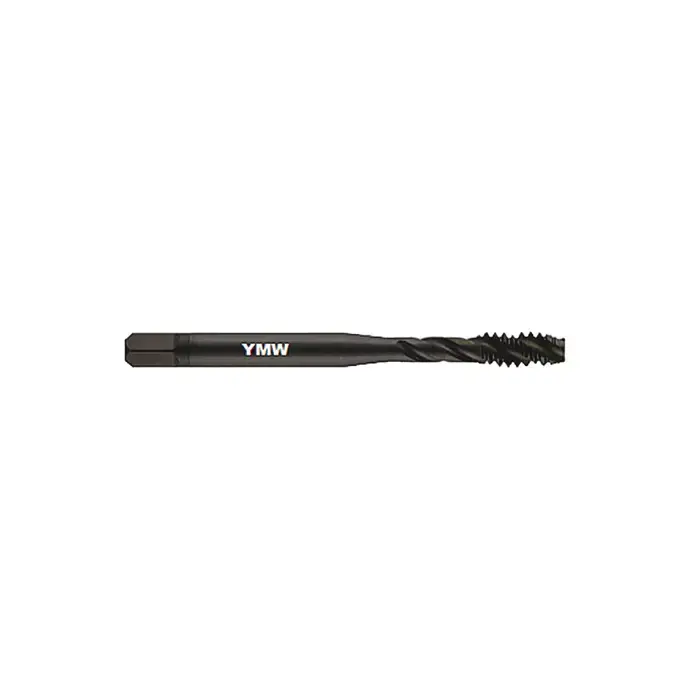 Crafted YMW 374620 M6-1 Size, D5 Thread Limit, Modified/Semi Bottoming Chamfer, 3 Flute, Black Oxide Vanadium High Speed Steel, Right Hand Cut Spiral Fluted Tap