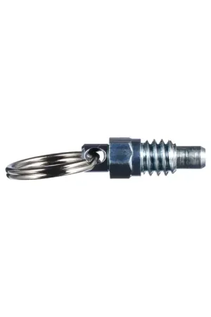 VLIER PRSNM16P M16x2.0 Thread Size, 18mm Thread Length, 10mm Plunger Dia., Stubby Pull Ring Steel Hand Retractable Spring Plunger Best Seller