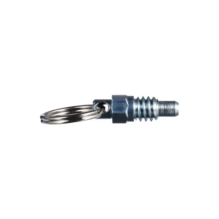 VLIER PRSNM16P M16x2.0 Thread Size, 18mm Thread Length, 10mm Plunger Dia., Stubby Pull Ring Steel Hand Retractable Spring Plunger Best Seller