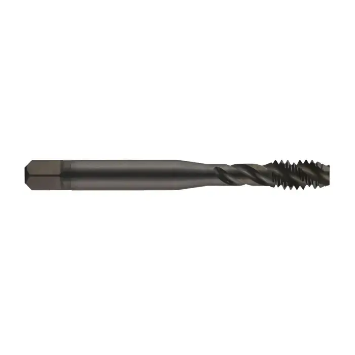 YMW 384623 2-56 Size, H2 Thread Limit, Modified/Semi Bottoming Chamfer, 2 Flute, Black Oxide Vanadium High Speed Steel, Right Hand Cut Spiral Fluted Tap Price Cut
