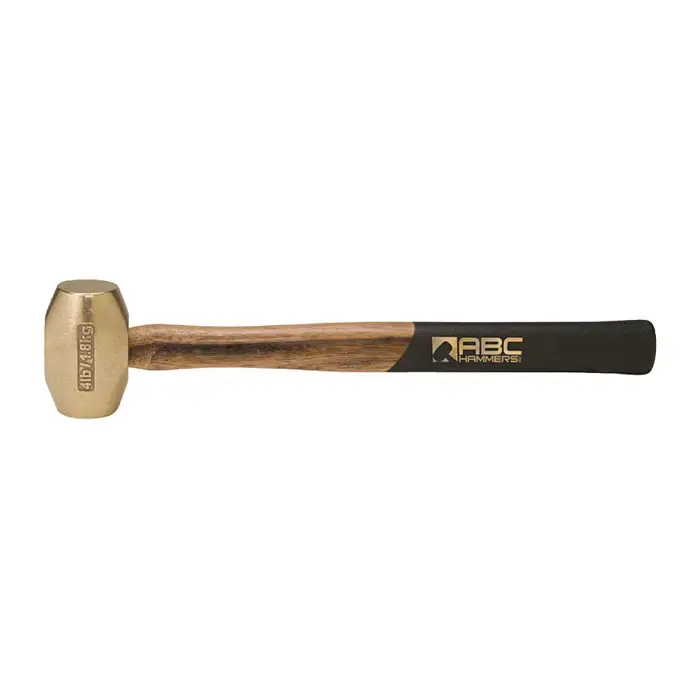Discount ABC HAMMER ABC4BW 1-3/4" Face Diameter, 4 lbs. Head Weight, 17" Overall Length Brass Hammer
