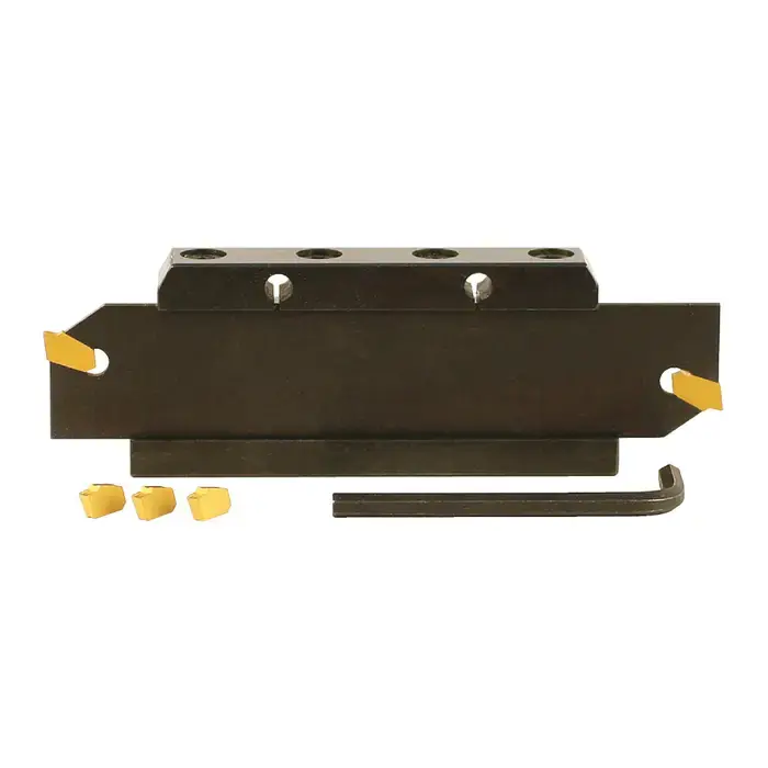 Luxury TERRA CARBIDE - GTN 2 Cut-Off / Parting Set with Blade, Block and Inserts, GTN-2 APC2 Cutting Width, 5/8" X 5/8", Blade Height 1.024" (26mm)