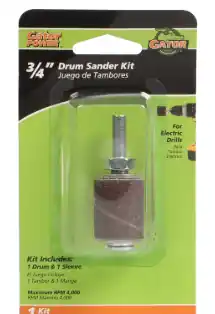 Grab Now Drum Sander Kit 3/4" X 1" Drum 1/4" Arbor Brand Gator Grit - No. 6075
